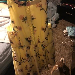 Floral yellow dress
